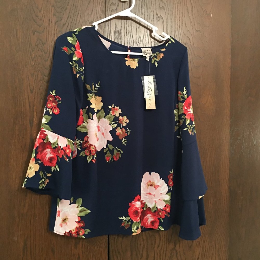 Como Vintage Print Blouse